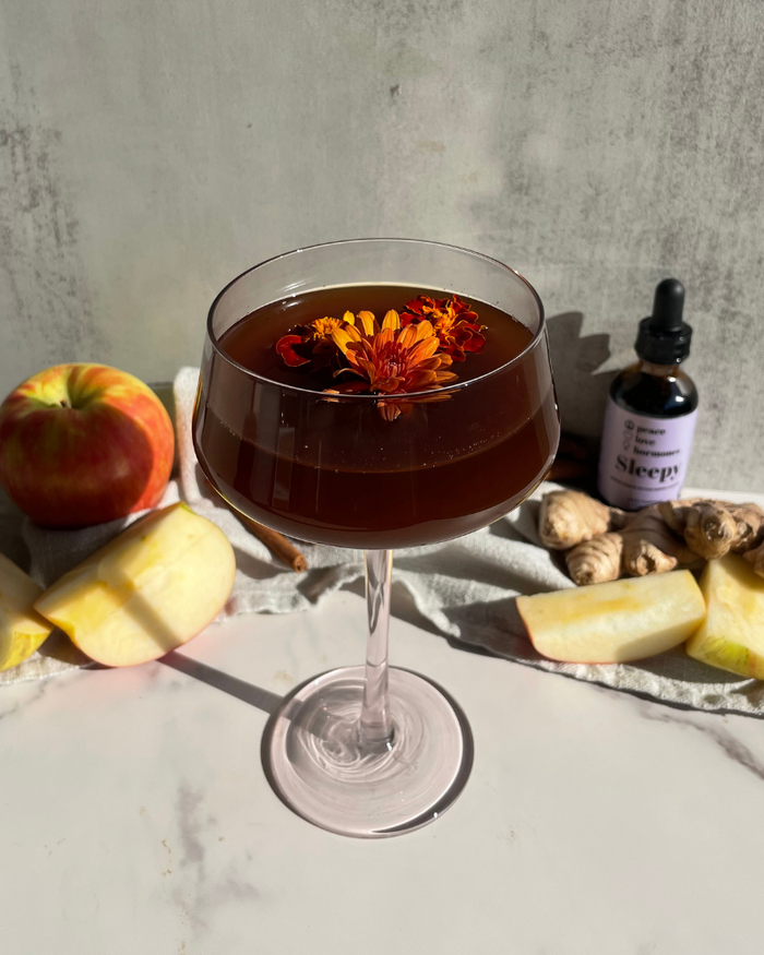 Autumn Spiced Apple Herbal Mocktail