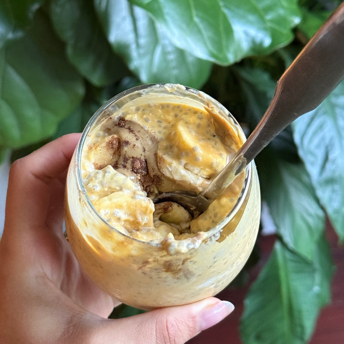 pumpkin spiced chia seed overnight oatmeal