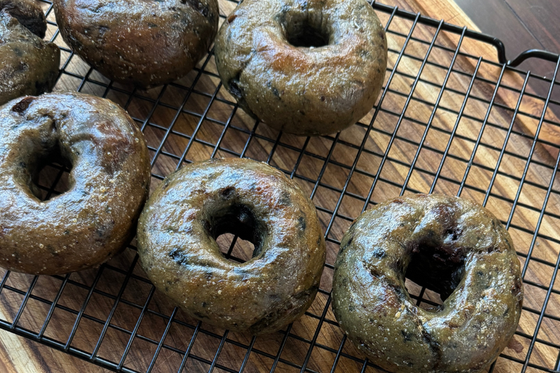 The BEST Gluten-Free Bagels (dairy-free and wild blueberry flavor!)