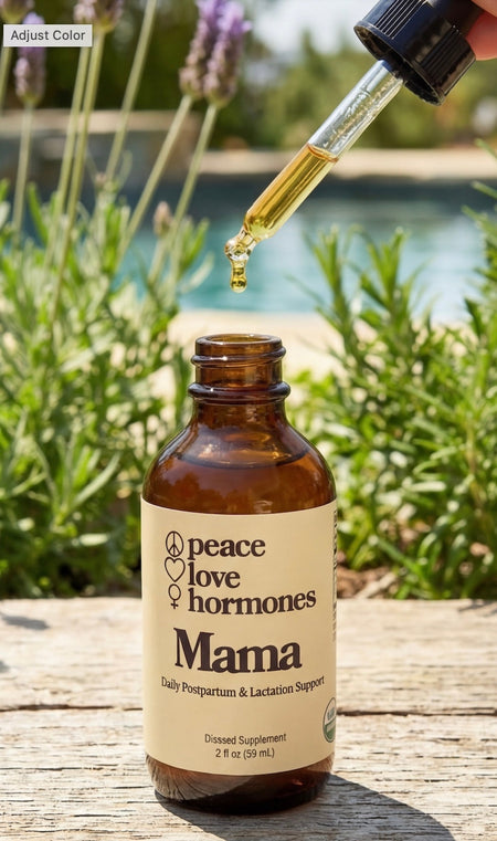 Mama postpartum herbal tincture for hormone balance and lactation - Peace Love Hormones - view 2