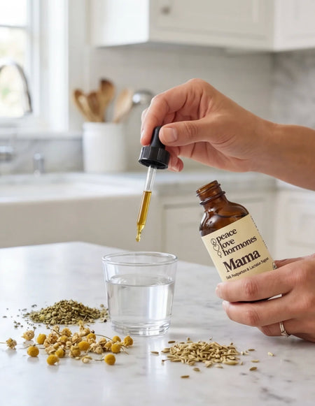 Mama postpartum herbal tincture for hormone balance and lactation - Peace Love Hormones - view 5