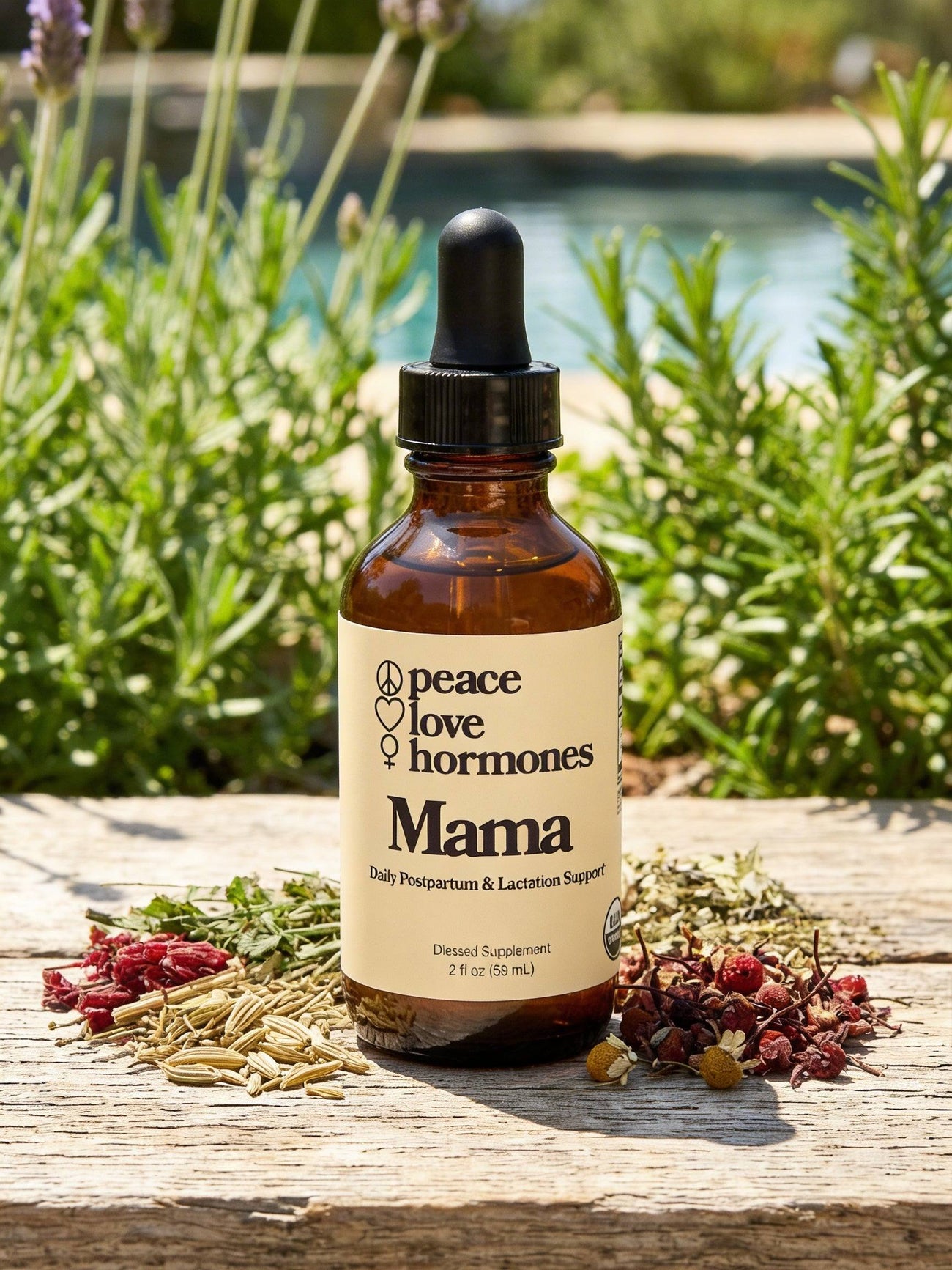 Mama postpartum herbal tincture for hormone balance and lactation - Peace Love Hormones