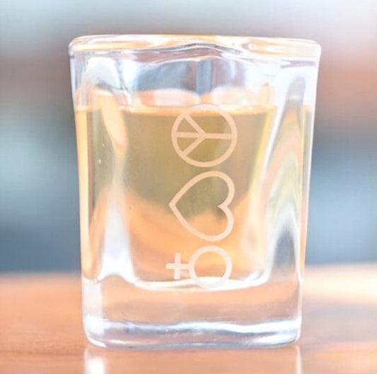 Peace Love Hormones PLH "Herb Shot" Glass