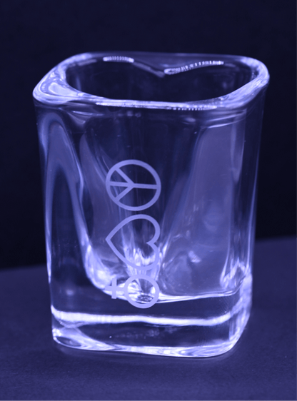 Peace Love Hormones PLH Shot Glass